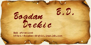 Bogdan Drekić vizit kartica